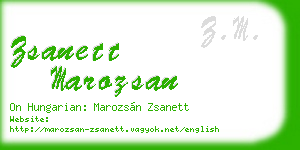 zsanett marozsan business card