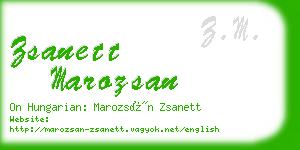 zsanett marozsan business card